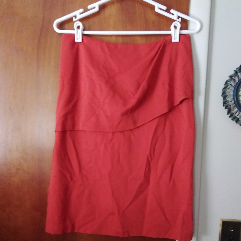 Cabi Burnt Orange Pencil Skirt size 8